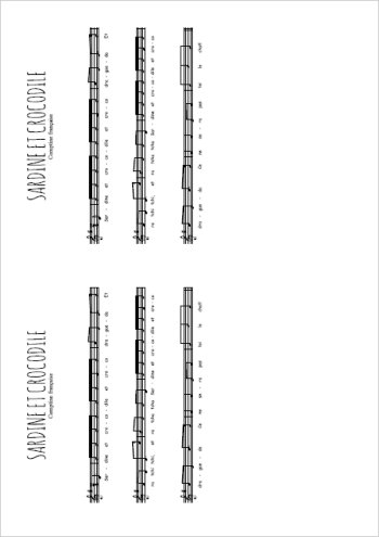 Sardine et crocodile Partition gratuite